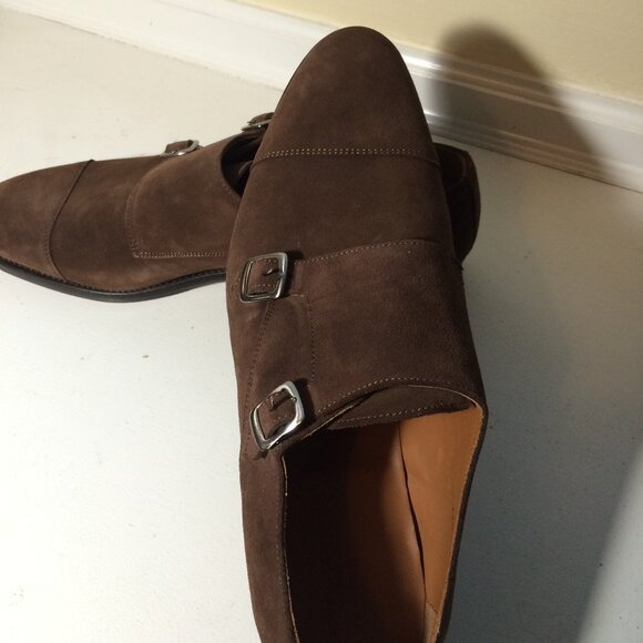 Spier & Mackay Double Monk Suede Shoes US 11.5 Medium New - Picture 5 of 8